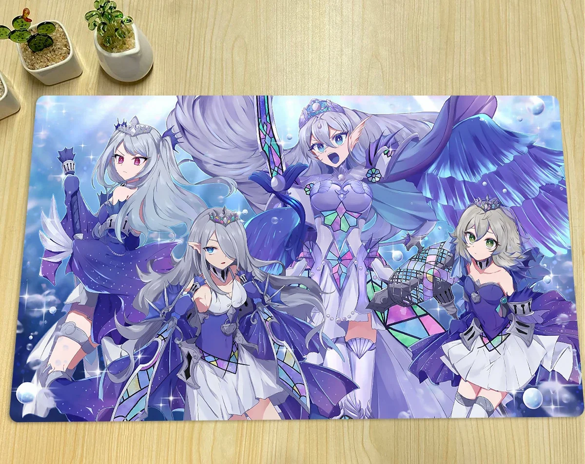 YuGiOh Tearlaments Kitkallos Playmat Scheiren Merrli TCG Коврик для настольной игры CCG Коллекционный