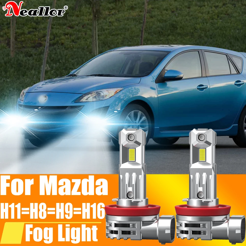 2x H11 H8 светодиодные противотуманные фары Canbus H16 H9 Автомобильная Лампа 6000K Диодная