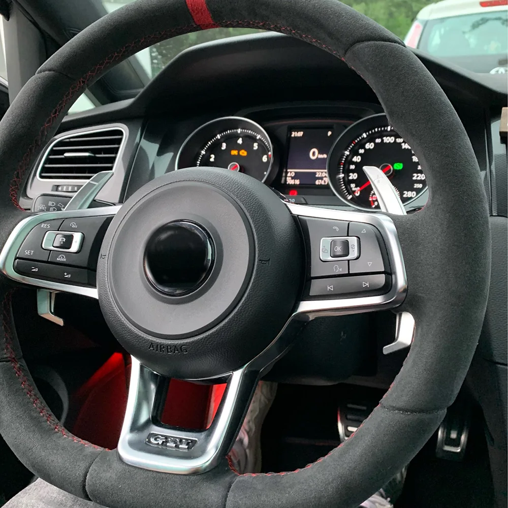 2Pcs Car Auto Steering Wheel Paddle Extend Shifter Metal Shift Gear Extension For VW GOLF 7 GTI R GTD GTE MK7 2014-2019 |
