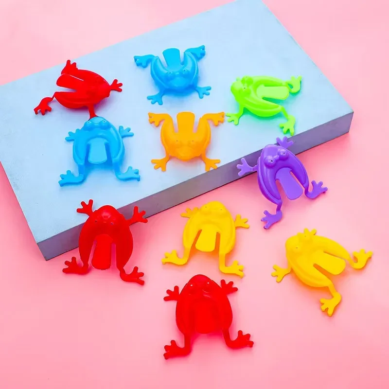 Фото 10 шт., прыгающая лягушка, прыгающие игрушки для детей, новинка, различные игрушки для снятия стресса для детей, подарок на день рождения, вечерние сувениры №1