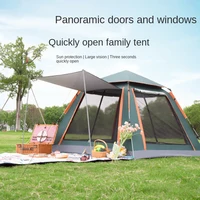 Outland Outdoor Camping Leisure Park With Lobby Square Roof Rain Proof Sunshade Camping Fully Automatic Tent Quick Open