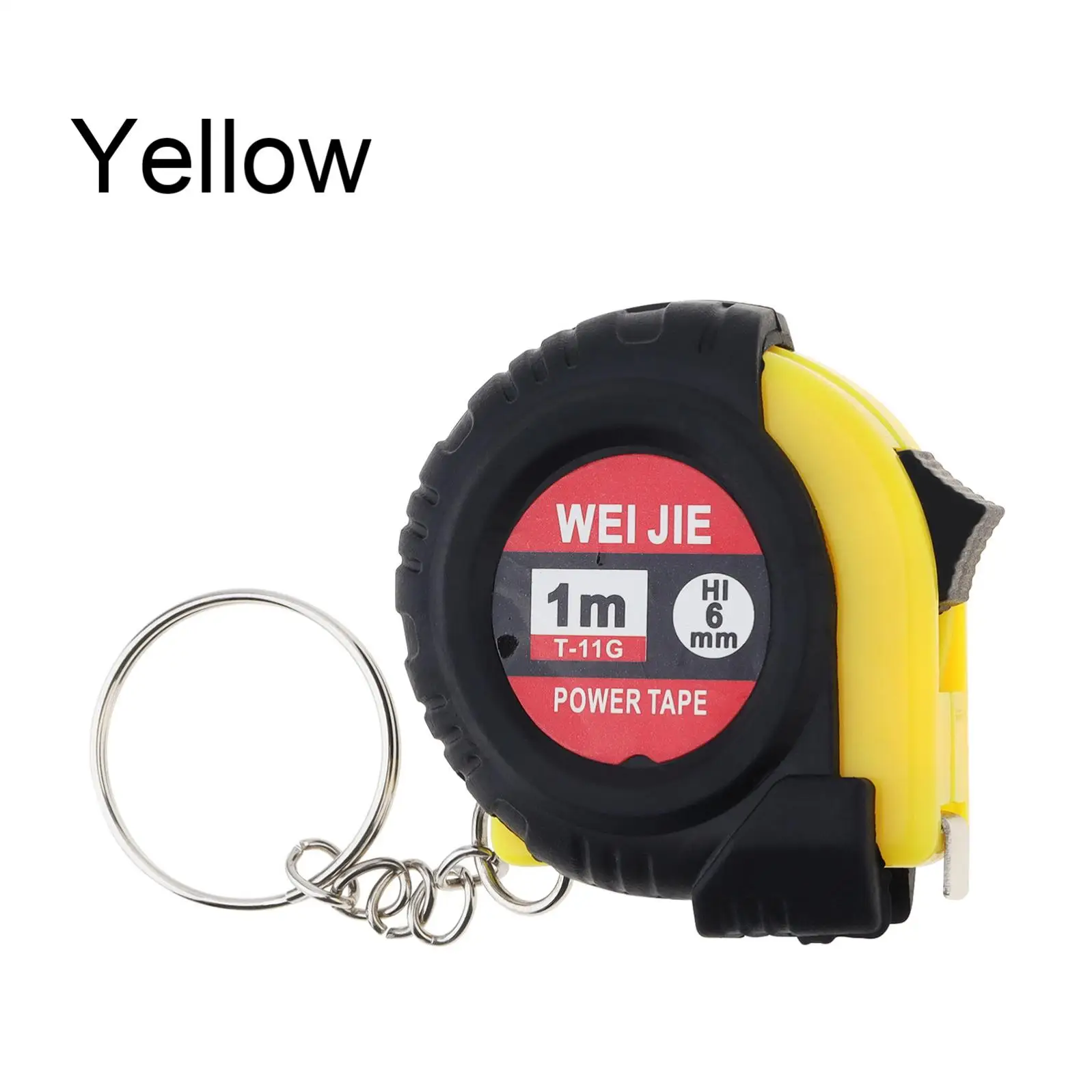 

1 шт., 3 фута/1 м, зеленая/желтая рулетка-брелок для быстрого и простого измерения с метрическими и дюймовыми весами, мини-измерительная лента