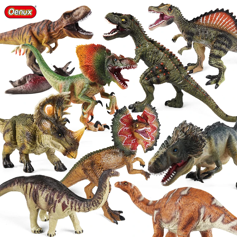 

Фигурки Oenux мир динозавров T-Rex Velociraptor Dilophosaurus Giganotosaurus Jurassic, экшн-фигурки из ПВХ, коллекционная детская игрушка в подарок