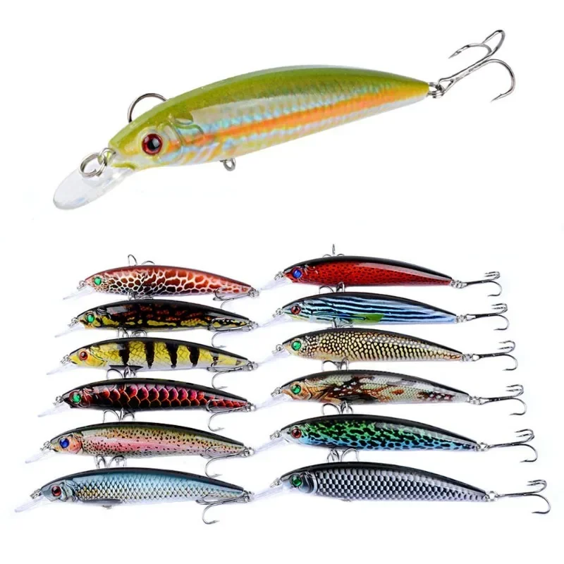 

1PC 13g Colorful Printing Fishing Lure Sinking Minnow Artificial Bait Cool Fishing Tackle