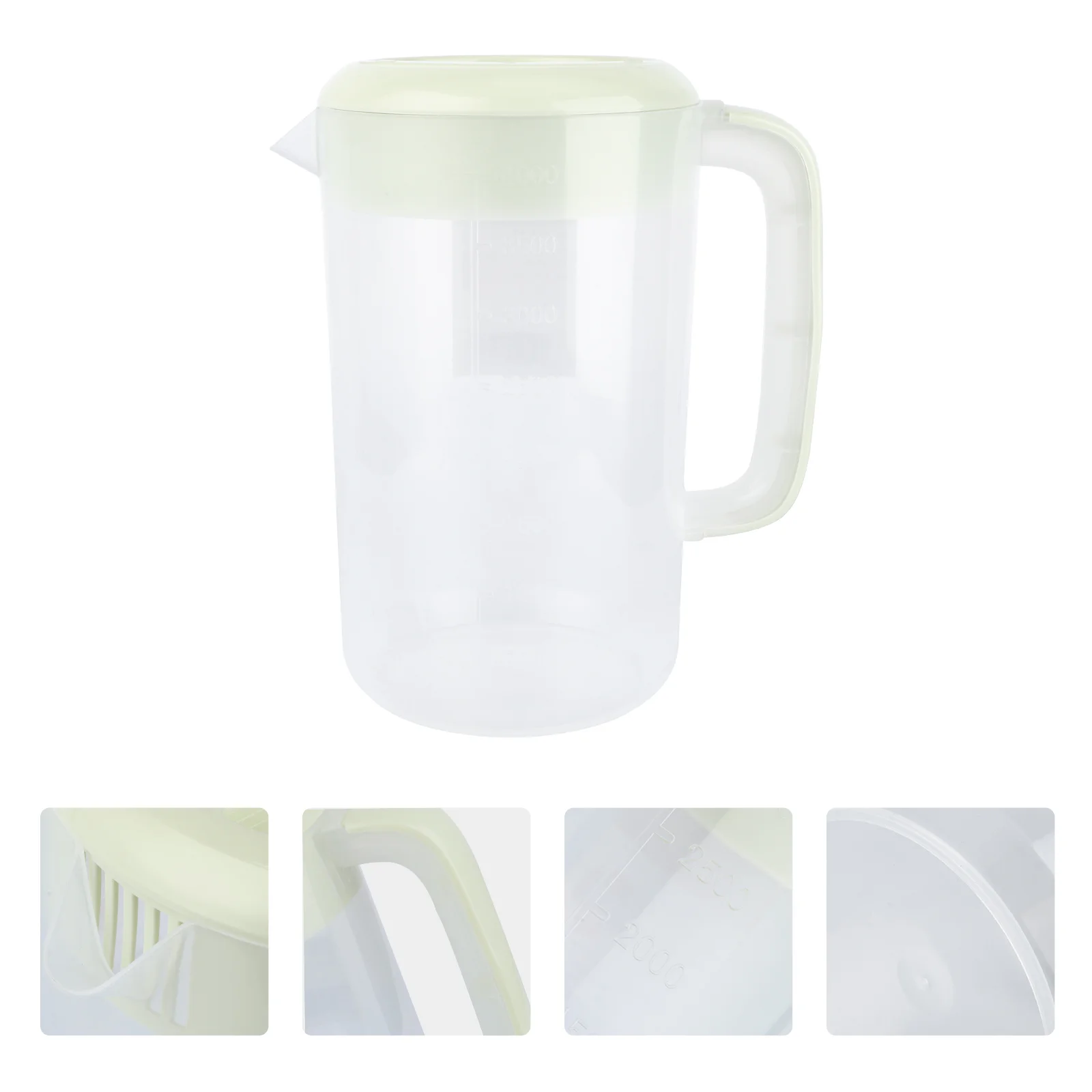 

Pitcher Water Jug Lid Beverage Kettle Tea Cold Pitchers Clear Drink Container Lemonade Mixing Bottle Drinks Iced Easy Pot Handle