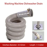 washing machine dishwasher drain pipe 1 5meter waste water outlet expel soft tube evc plastic stretchable drain flexible hose