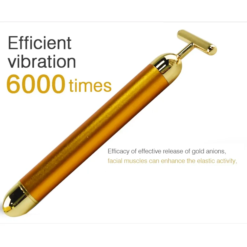 24-каратный Золотой Массажер Для Лица С Эффектом Похудения Т-образный