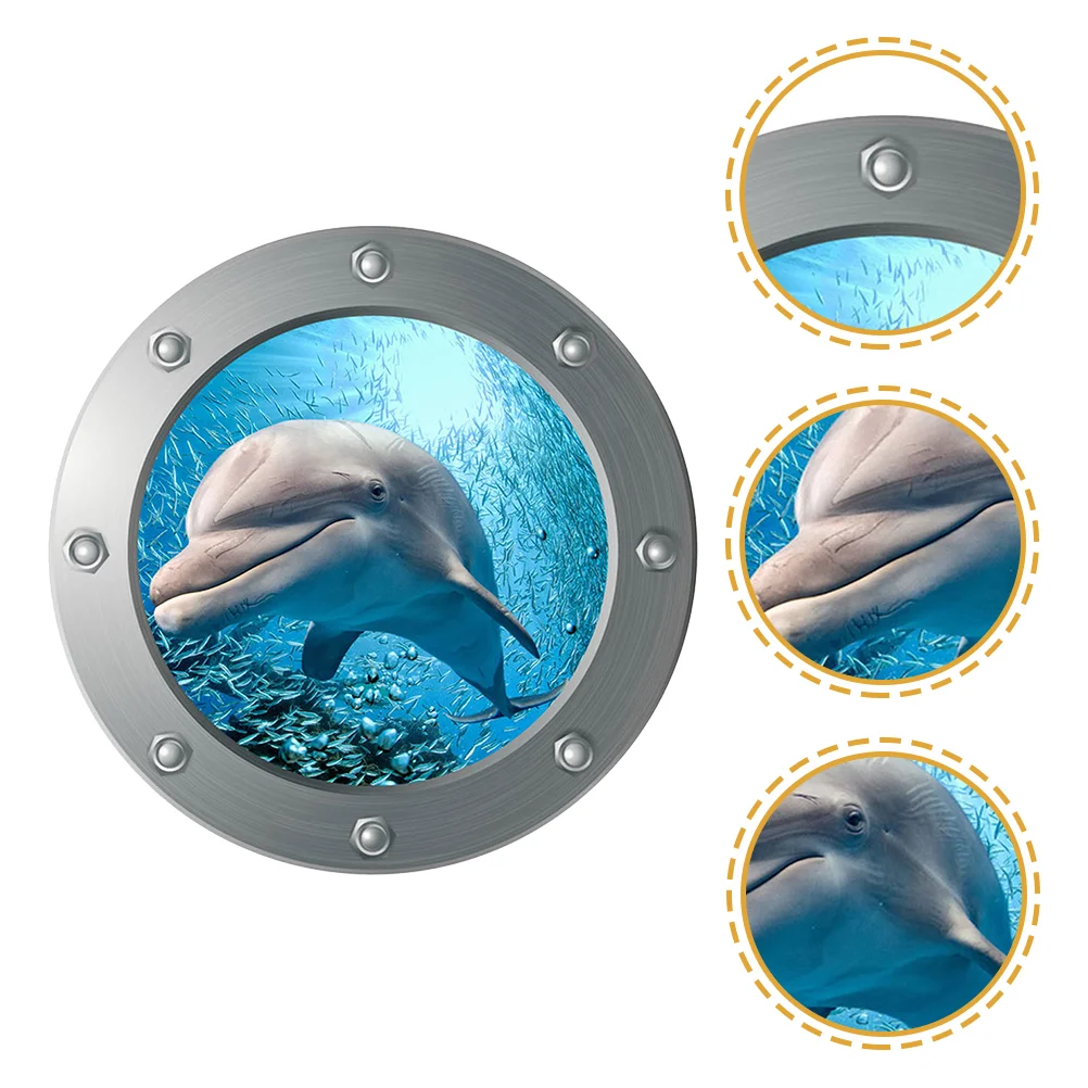 

2 Sheets of Unique Realistic Creative Self-adhesive Kids Bedroom Wall Decal Sea World Wall Sticker for Kids Bedroom Decor