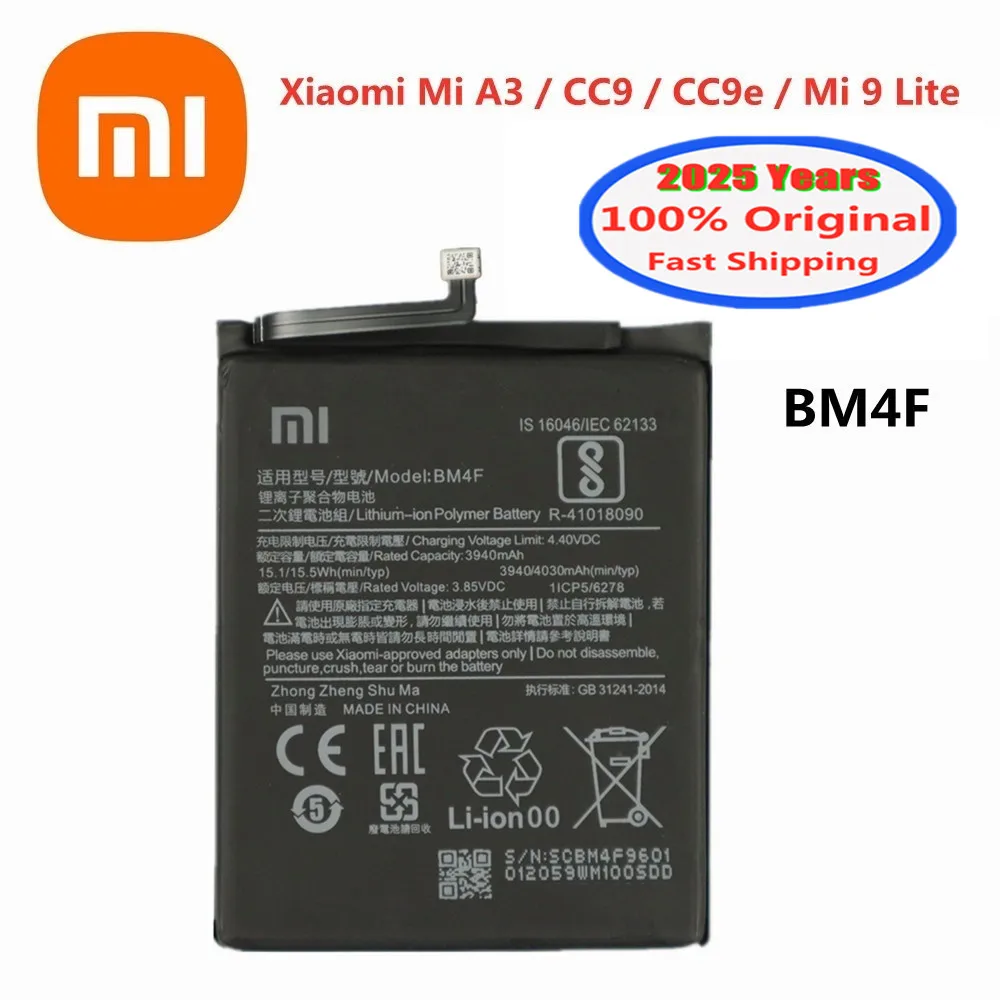 2025 лет BM4F 100% оригинальный аккумулятор для Xiaomi Mi 9 Lite Mi9 ...