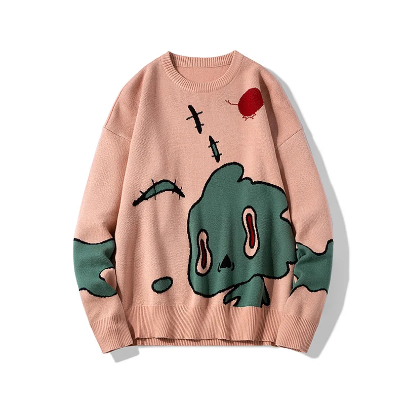 Vintage Harajuku Pullovers Men Clothing 