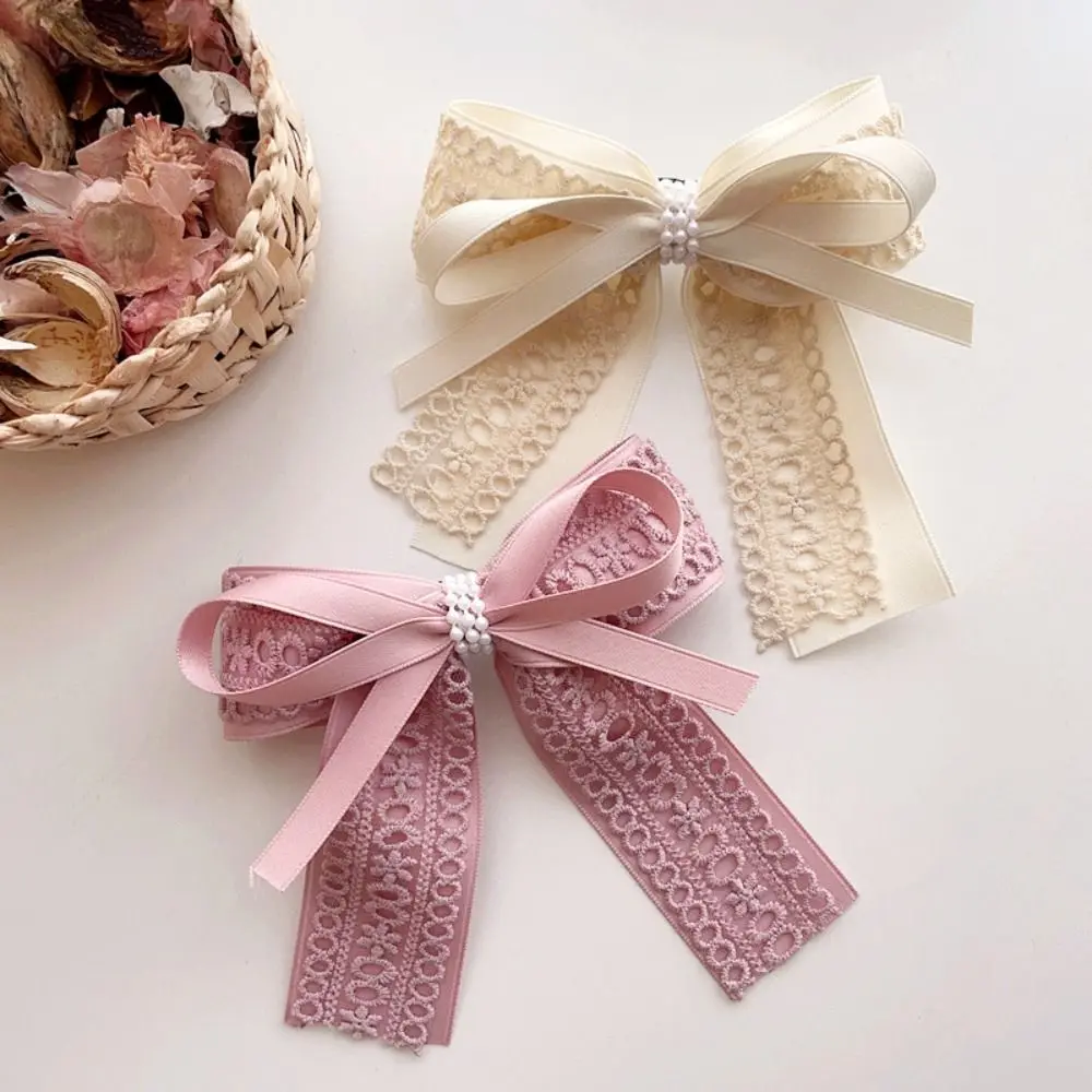 

Высококачественная Милая винтажная Пряжка для хвоста бант заколка для волос двухслойная кружевная Пряжка для волос заколка-бабочка головн...