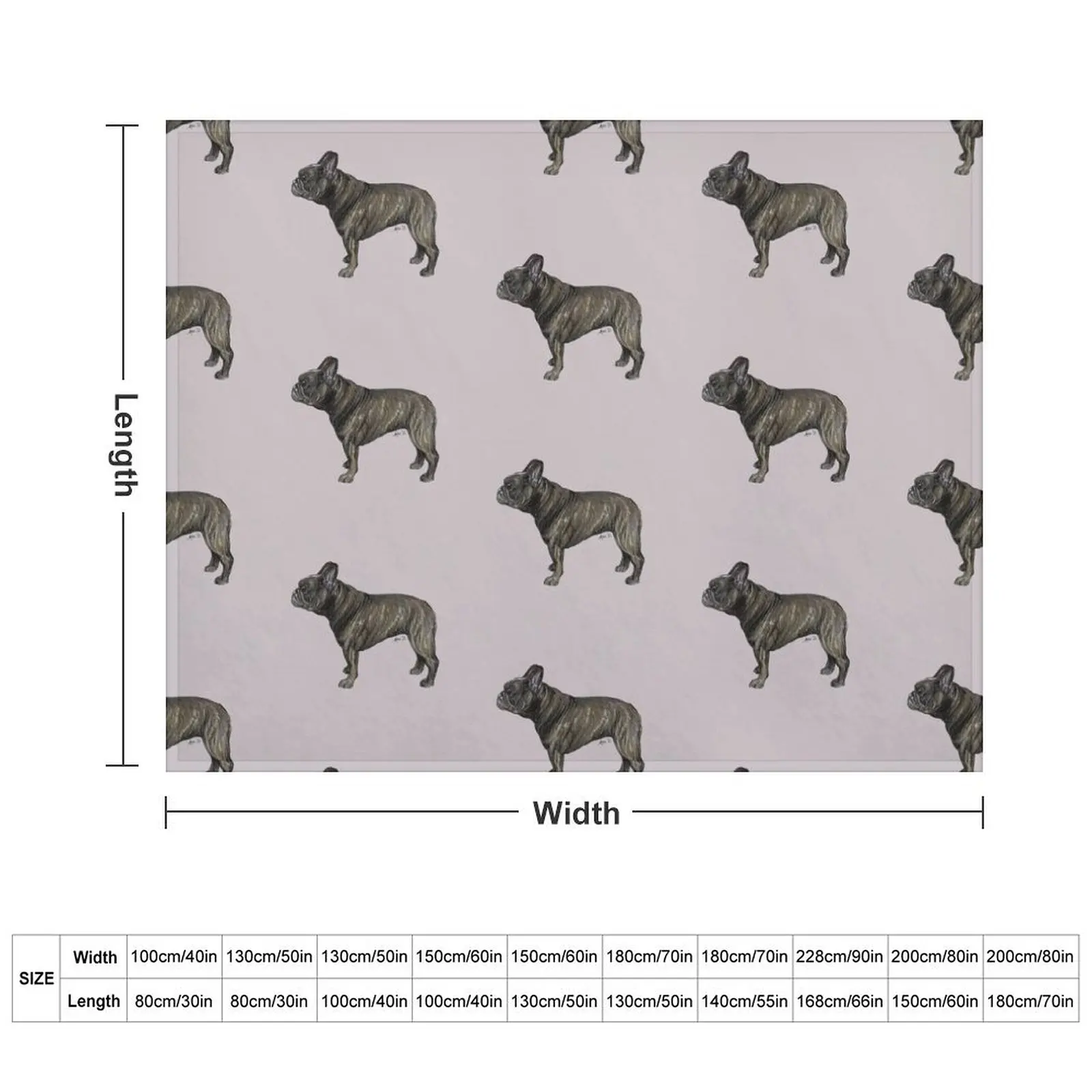 Brindle Французский бульдог / Frenchie Dog Breed Show Stack Stand - Одеяло для печени пляжные одеяла St