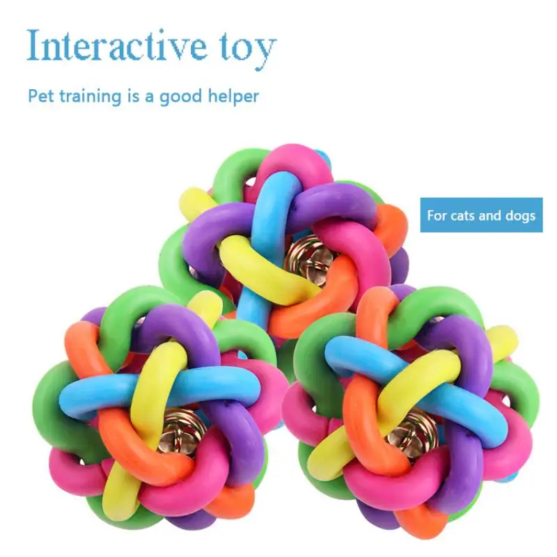 

Яркий игрушечный мяч-колокольчик для собак, 9 см