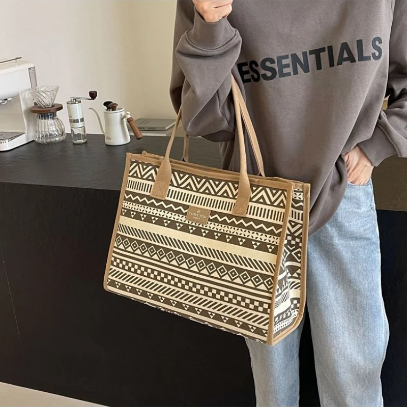 Летняя модная вместительная сумка для поездок Холщовая Сумка ручной клади