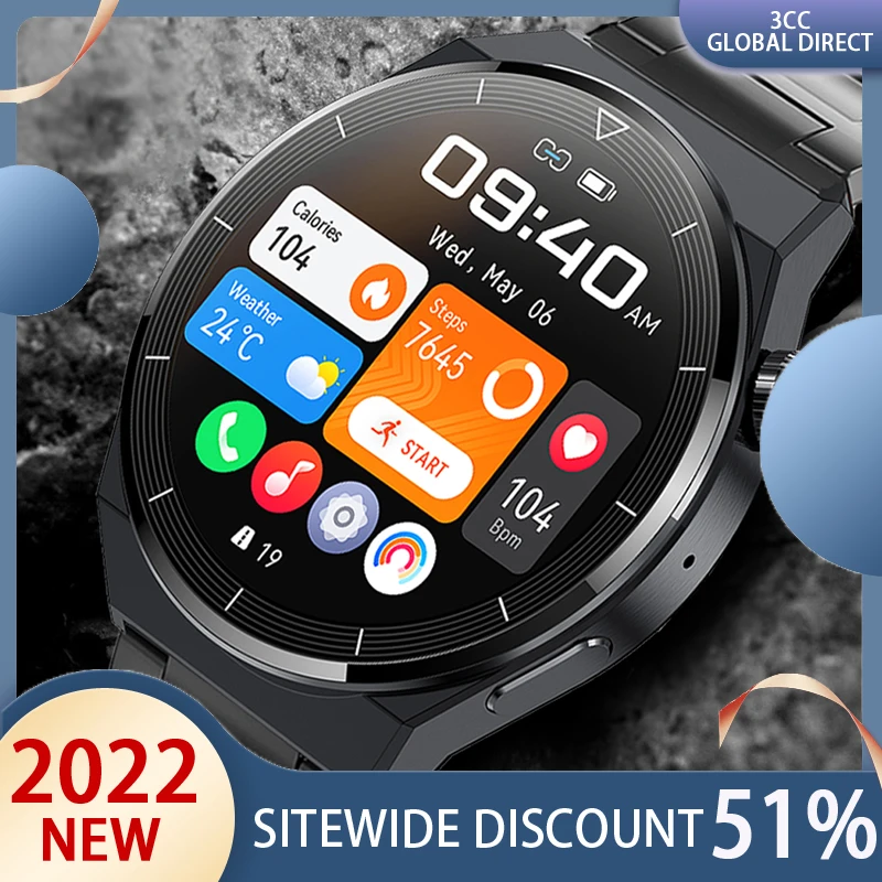 

Смарт-часы GT3 Pro H W AMOLED мужские, водонепроницаемые