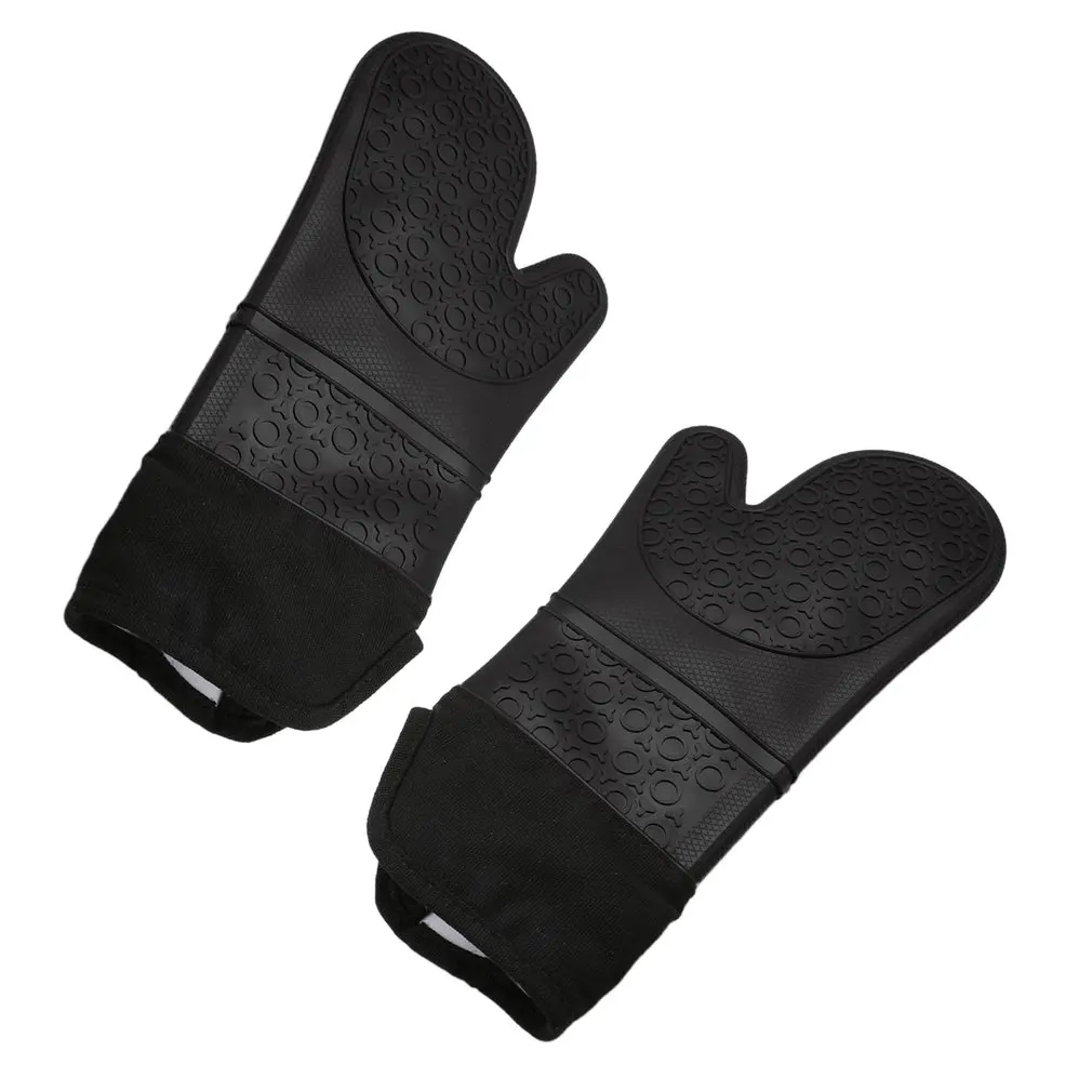 

1pc Waterproof Non-slip Silicone Glove Microwave Oven Thick Thermal Insulation Glove Anti-scald Baking Glove