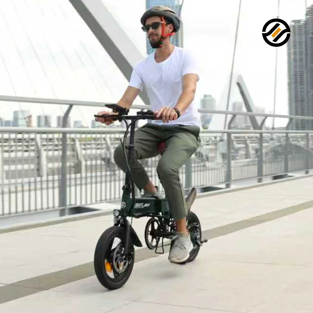 Фото ESKUTE Ebike Электрический велосипед Складной 14-дюймовый складной электрический велосипед 250 Вт Складной электрический велосипед №3