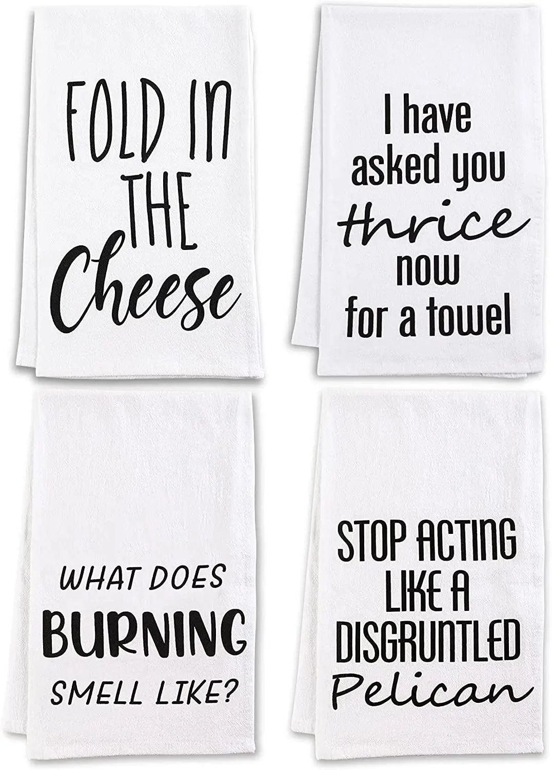 S Set-funny Flour Sack Dish Towels Decorative Set With Sayin
