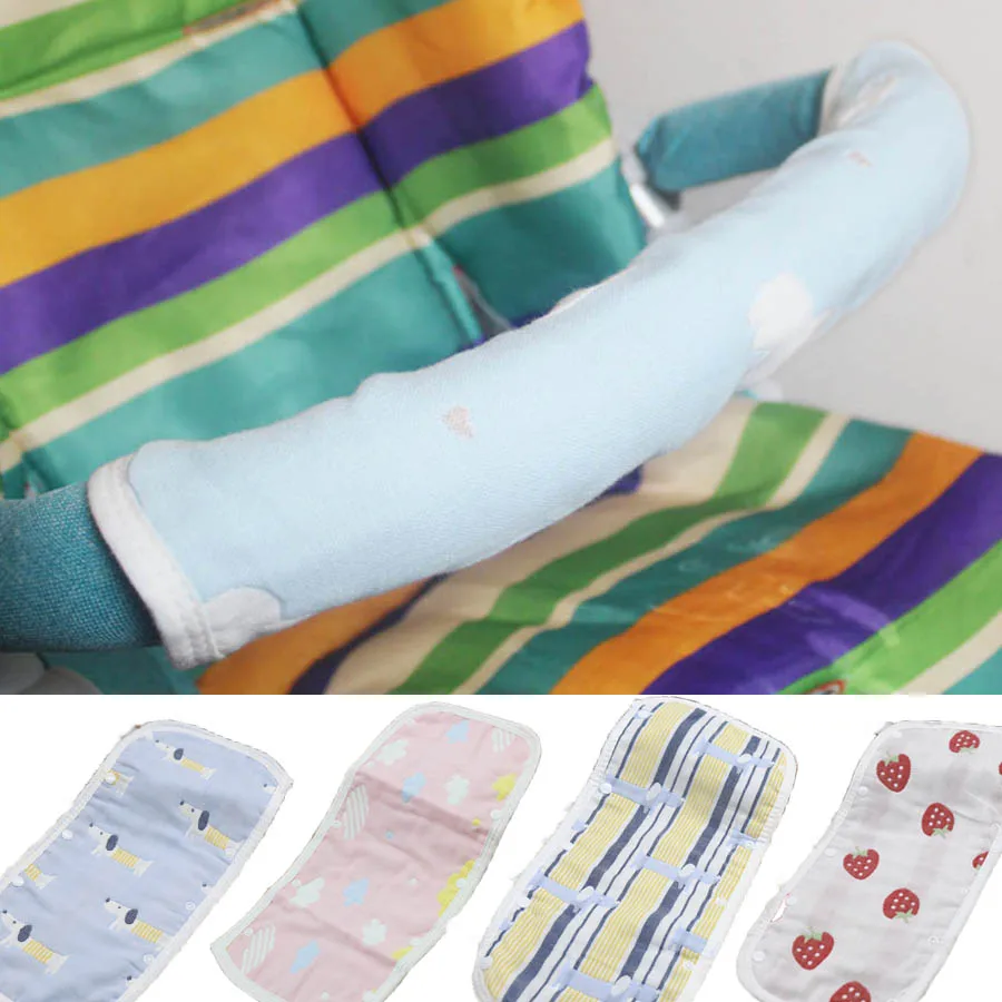 

6 слоев марлевых подлокотников для детской коляски, защитный чехол, слюнявчик, полотенце, подлокотник для детской коляски, защитные аксессу...