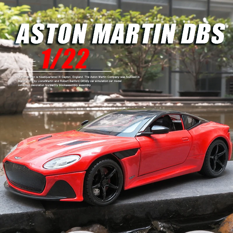 

1:22 Aston Martin DBS Alloy Sports Car Model Diecast & Toy Vehicles Car Model Simulation Sound Light Collection Kids Toy Gift