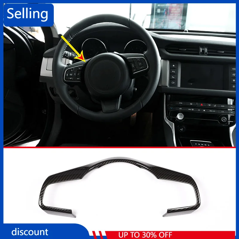 

1 шт. для Jaguar XE XF F-Pace f pace E-PACE 2016-2019 Автомобильное рулевое колесо из углеродного волокна декоративная рама отделка аксессуары быстро