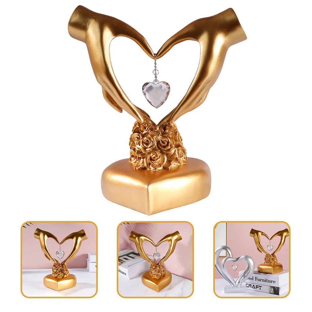 

Wedding Couple Sculpture Heart Statue Decoration Decor Day Presents Bride Groom Valentine Gifts Valentines Decorations Ornament