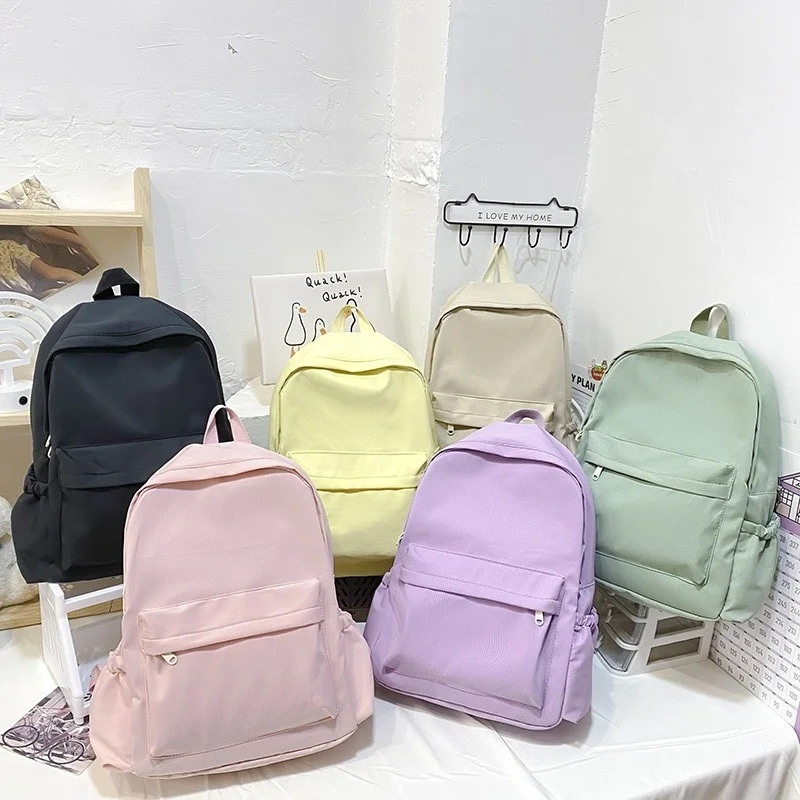 

Harajuku Style Women Backpack Trend Simple School Bag For Girls Canvas Large Capacity Travel Backpack Student Schoolbgs 2022