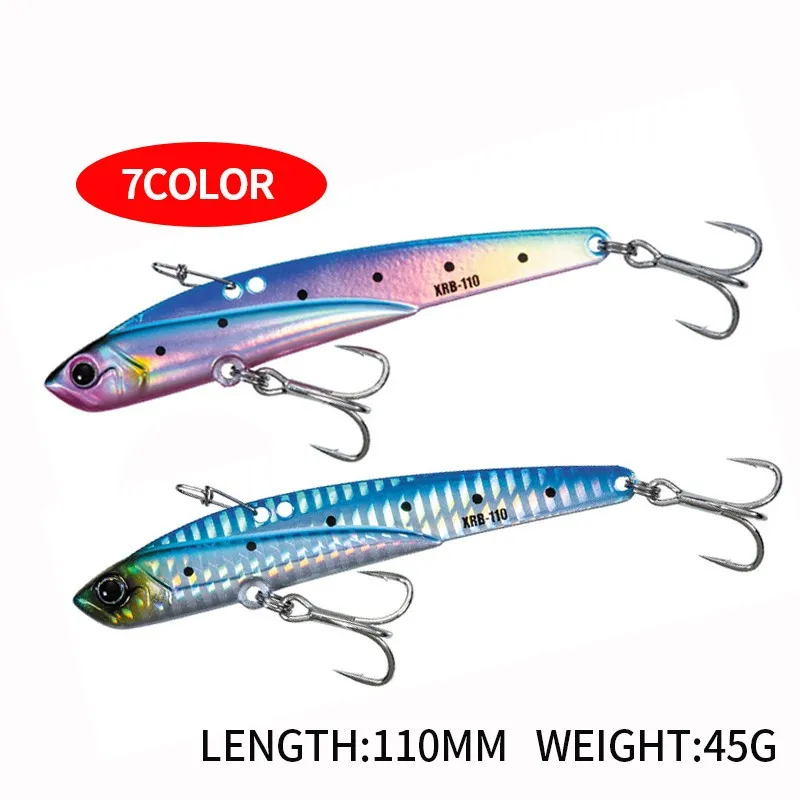 

ALASICKA Sinking VIB Fishing Bait Trout Bass Lure Saltwater Swimbait Metal Jig Wobbler Fishing Pesca Metal Vib Lure 110mm 45g