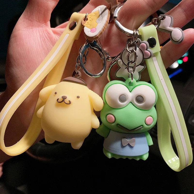 

Kawaii Hello KT Kuromi Cinnamoroll My Melody Key Buckle Cartoon Couple Bag Key Chain Pendant Toy Children's gifts