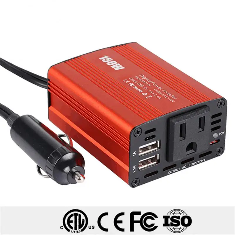 

150w Car Inverter DC12V To AC110/AC220 V Power Converter Modified Sine Wave Dual USB Booster Fast Charging