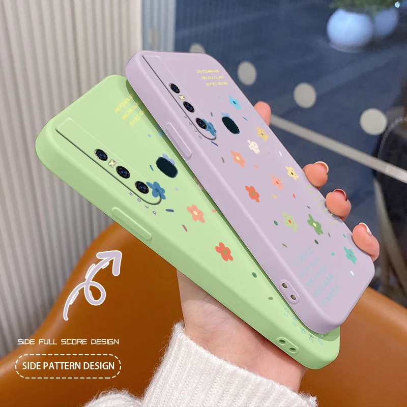 

Small Floral Phone Case For VIVO Y20i Y20 Y20S Y12S Y30 Y33S Y12 Y15 Y17 Y19 Y21 Y21S S1 Pro Y91 Y91i Y93 Y95 Silicone Cover