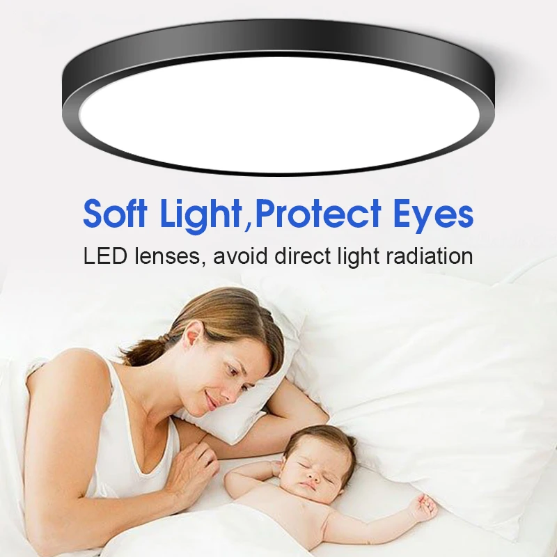 Купить Светодиодные потолочные светильники, современный потолочный светильник 220 В, светодиодный тратонкая Светодиодная панель, светильник для с...