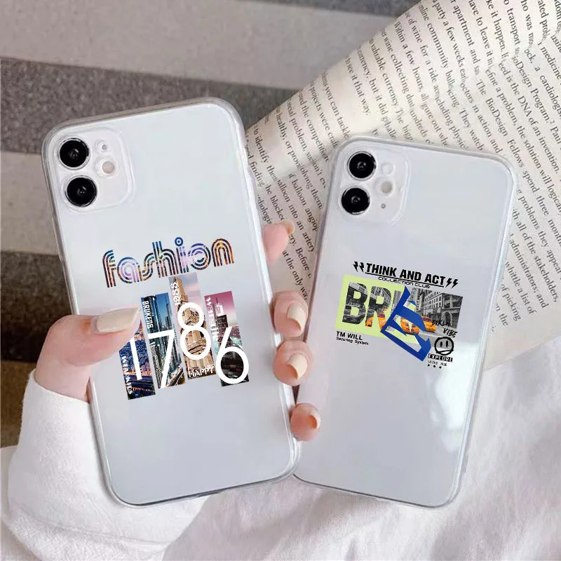 

Чехол для телефона прозрачный в эстетике для iPhone 11 13 12 14 Pro Max Mini 6 6S 7 8 Plus SE 2020 XR X XS Max, защитный чехол