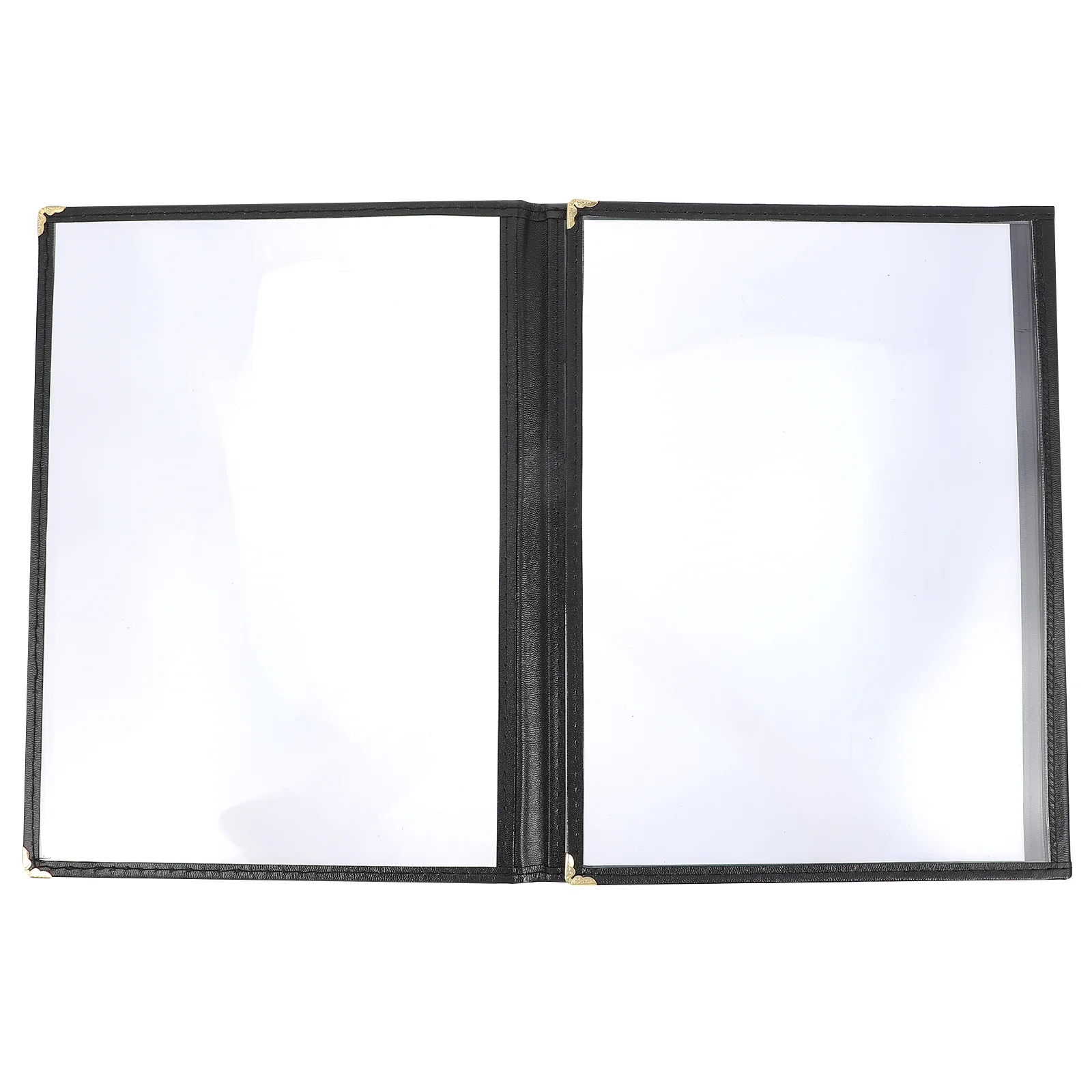 

1Pc Menu Folder A4 Menu Protective Cover Folding Menu Cover Book (Black)