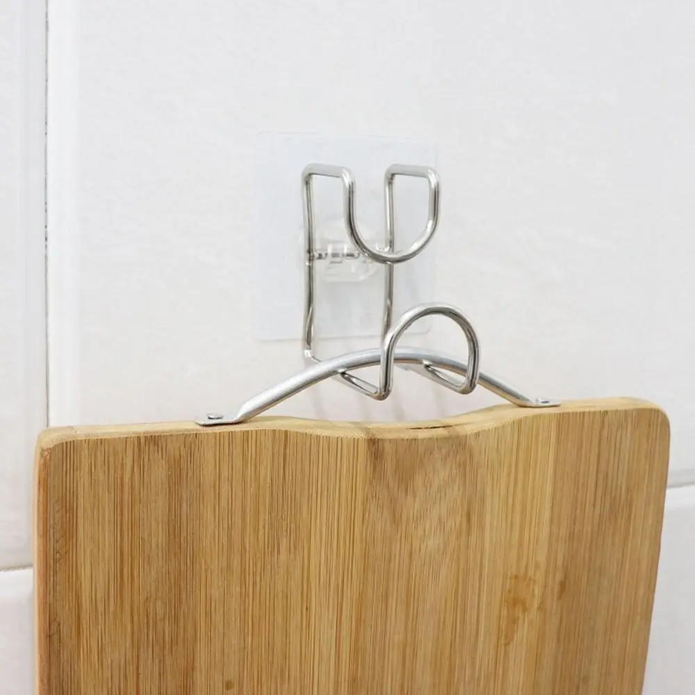 

Steel Household Punch-free Wall-mounted Self-adhesive Washbasin Hooks Storage Rack Bathroom Accessories Storage Holder