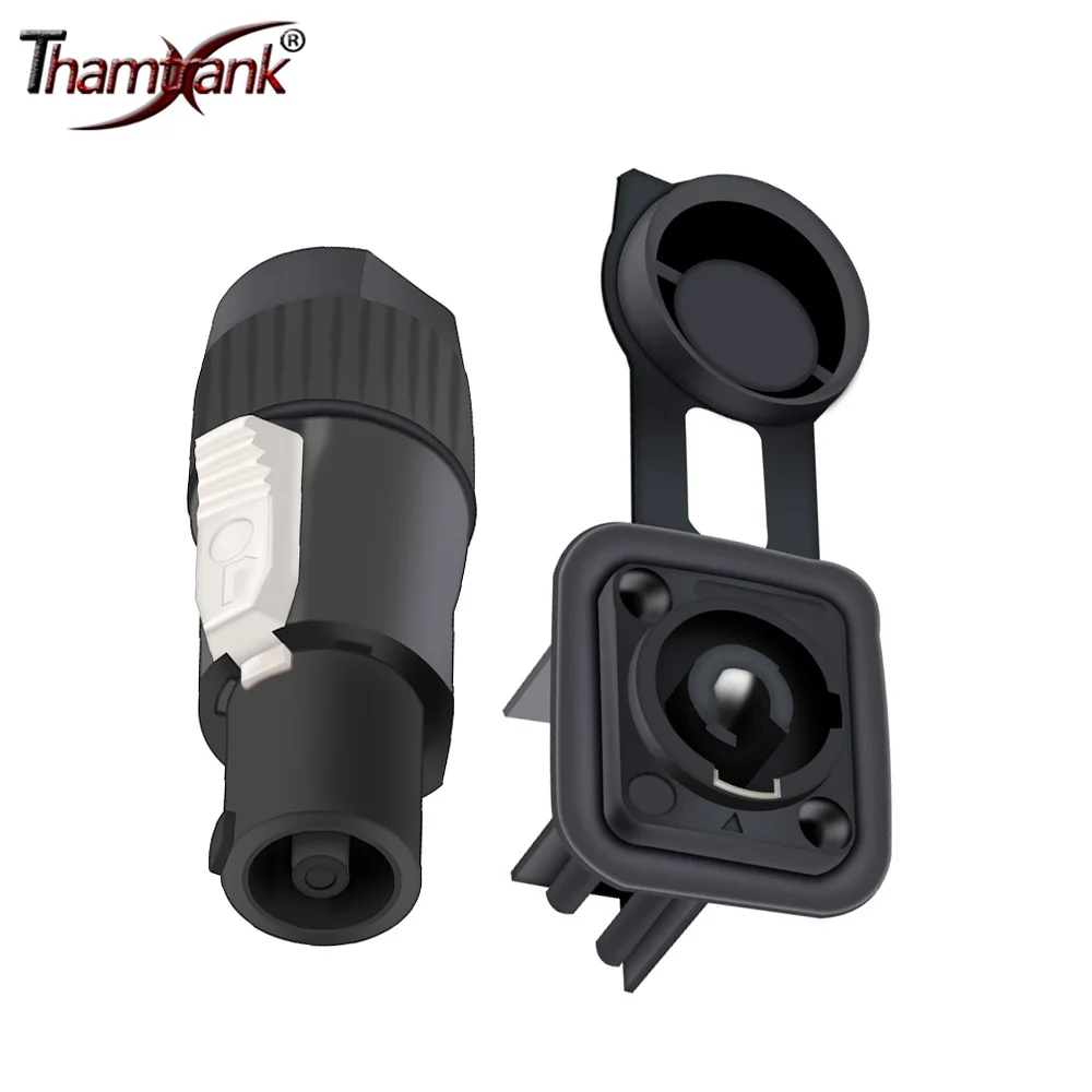 50 шт., 3 контакта, 20A, Powercon, адаптер для крепления на панель, водонепроницаемые гнездовые клеммы, штекер для электродрели, светодиодный экран