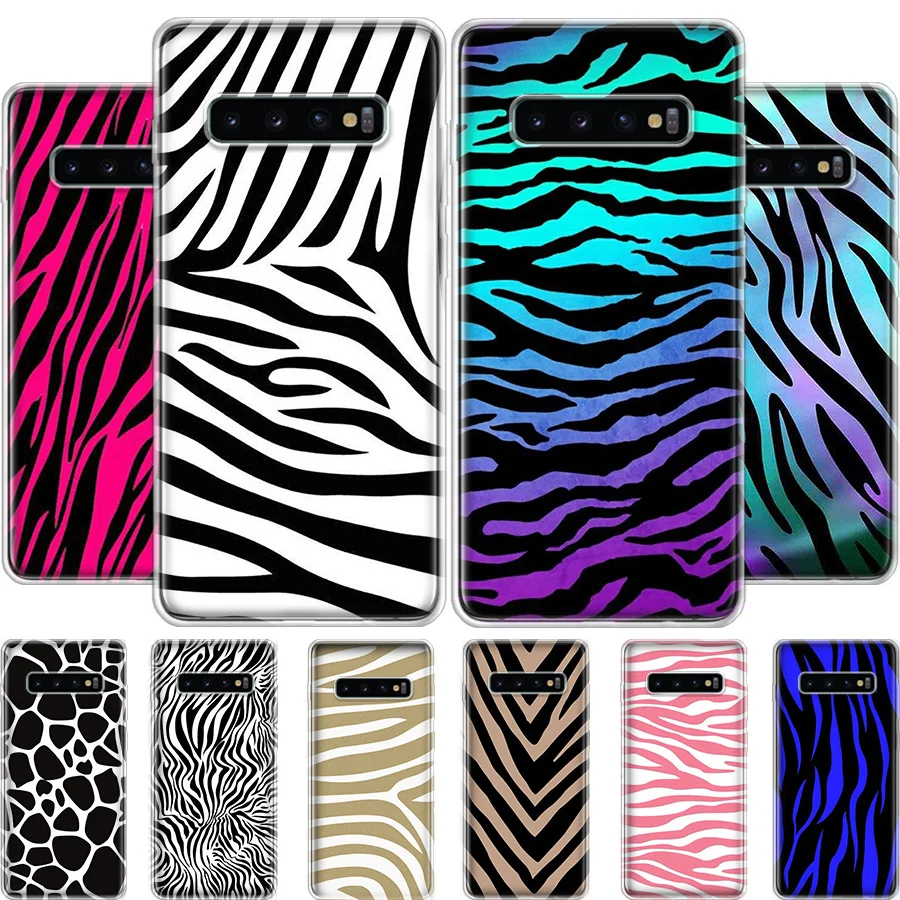 

Zebra Print Clip Art Phone Case For Samsung Note 20 Ultra 10 Lite 9 8 M11 12 21 M30S M31S Galaxy M32 51 52 J8 J6 J4 Plus F52 F62