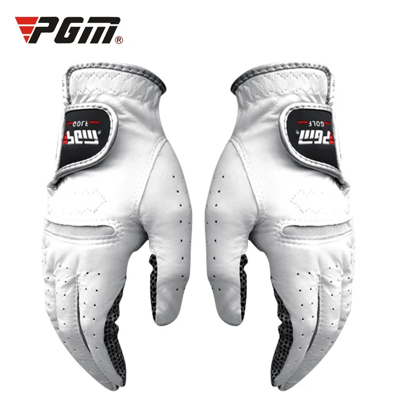 

PGM Authentic Men's Golf Gloves Breathable Leather Sheepskin Left Right Hand Anti-skid Beginner Practice Golf Accessories ST001