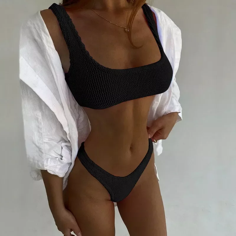 

2022 New Women Swimwear Push Up Bikini Set Sexy Bikini Swimsuit Thong Brazilian Bathing Suit Beach Wear Biquini Bather Female