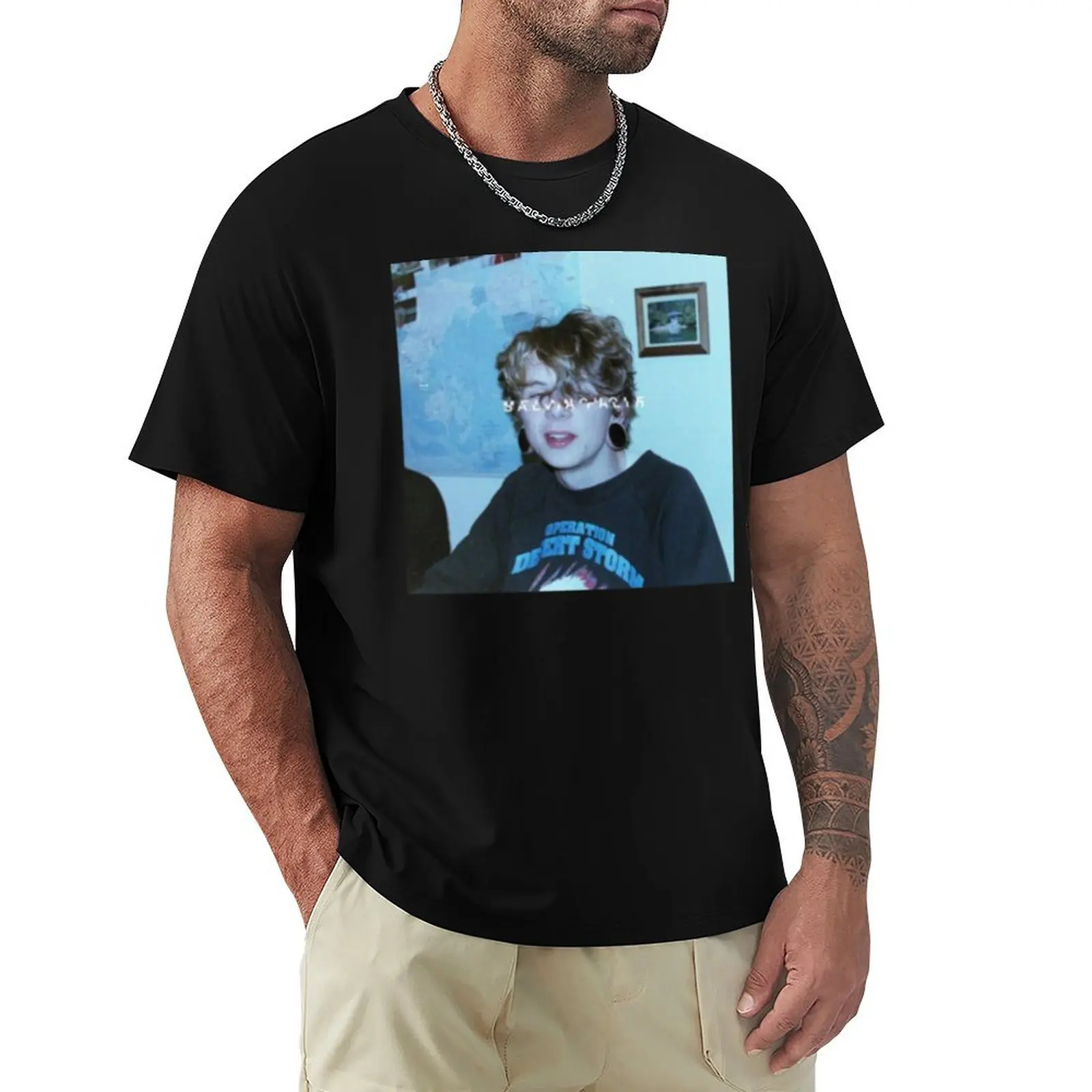 Фото Salvia Palth Melanchole I was all over her T-Shirt Simple Solid Color Crew Neck Tee №1