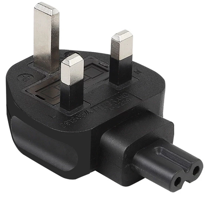 

10pcs IEC 320 C7 to UK 3-Prong Male Plug Socket AC Power Adapter For Notebook Fused Singapore HK Connector Converter 13A 250V