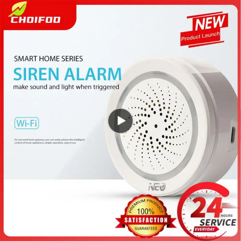 

Беспроводная Wi-Fi-сирена Tuya с датчиком освещенности, 1-8 шт.