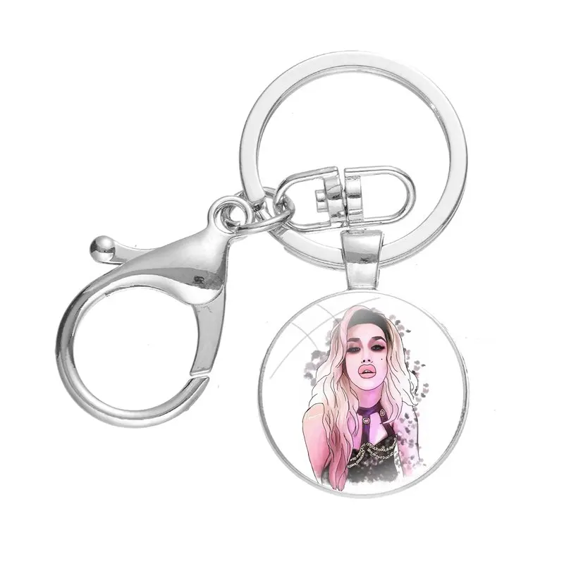 Брелок ручной работы из стекла с кабошоном брелок для ключей подвеска брелки