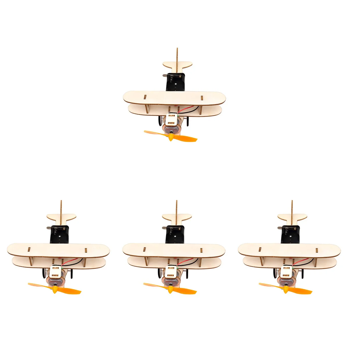 

4 Sets Experiment DIY Airplane Educational Assembly Plane Model