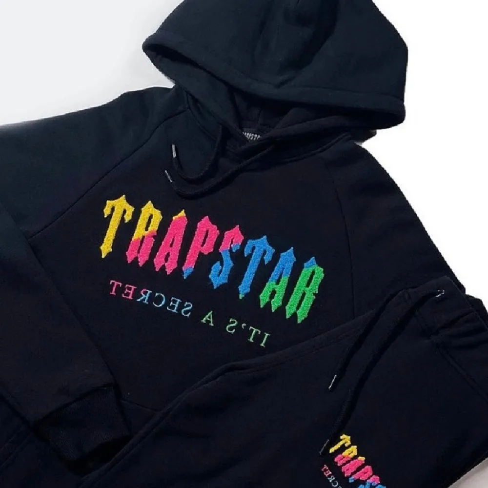 

High Quality Boutique Trapstar Hoodies Set Men's Sweatshirts Street Fashion Harajuku Casual Wear Men's Sweatpants Trendy