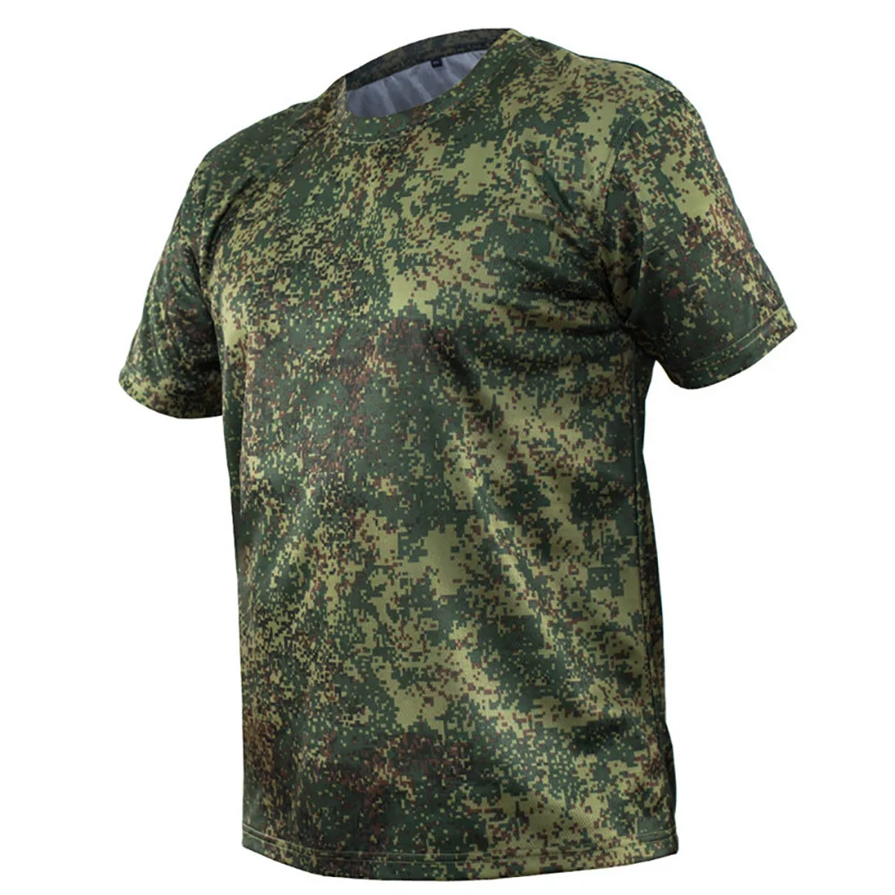 Фото Мужская футболка EMR Digital Flora Camo с коротким рукавом, быстросохнущая, камуфляжная, из ледяного шелка, для спорта и тренировок на открытом воздухе №1