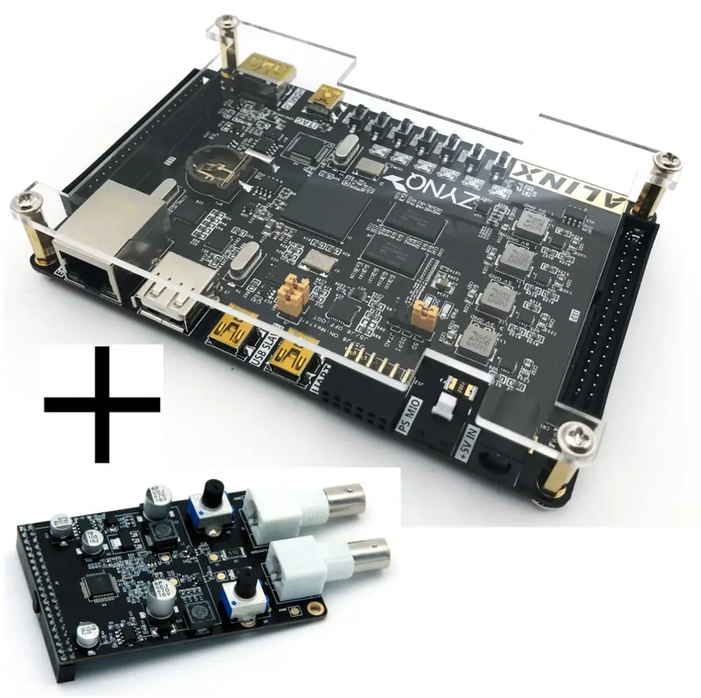 

XILINX ZYNQ XC7Z010 FPGA Development Board ARM 4Gbit DDR3 board ALINX Brand Evaluation kit (Board + 14bits 2-way DA Module)