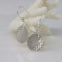 stylish party earrings plating temperament metal round sheet hook earrings women earrings dangle earrings 1 pair