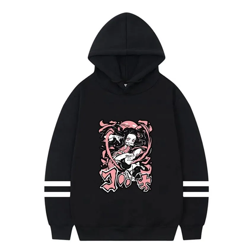 Devil Hunter Hoodie Kamado Nezuko Pattern Printed Sweatshirt Men's and Women's Streetwear Harajuku Couple Shirt Top