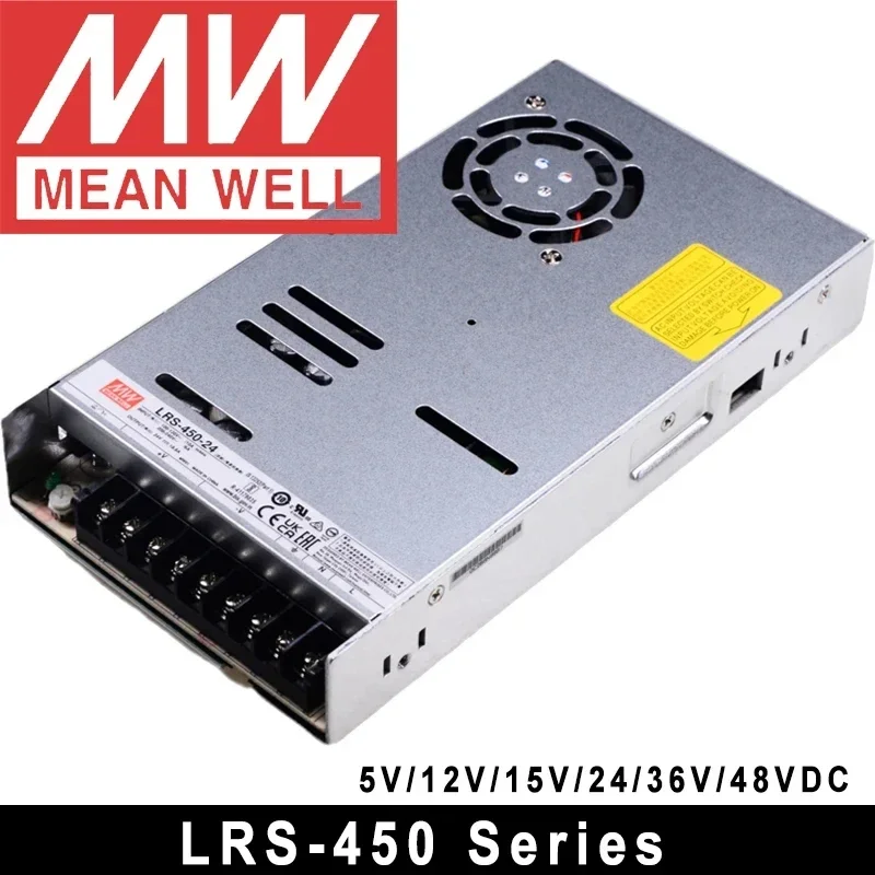 Mean Well RS-15 RS-25 LRS-35 50 75 100 150 200 350 450 600 Вт 5 В 12 15 24 36 48 Импульсный источник питания с